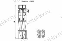Циклон 4БЦШ чертеж